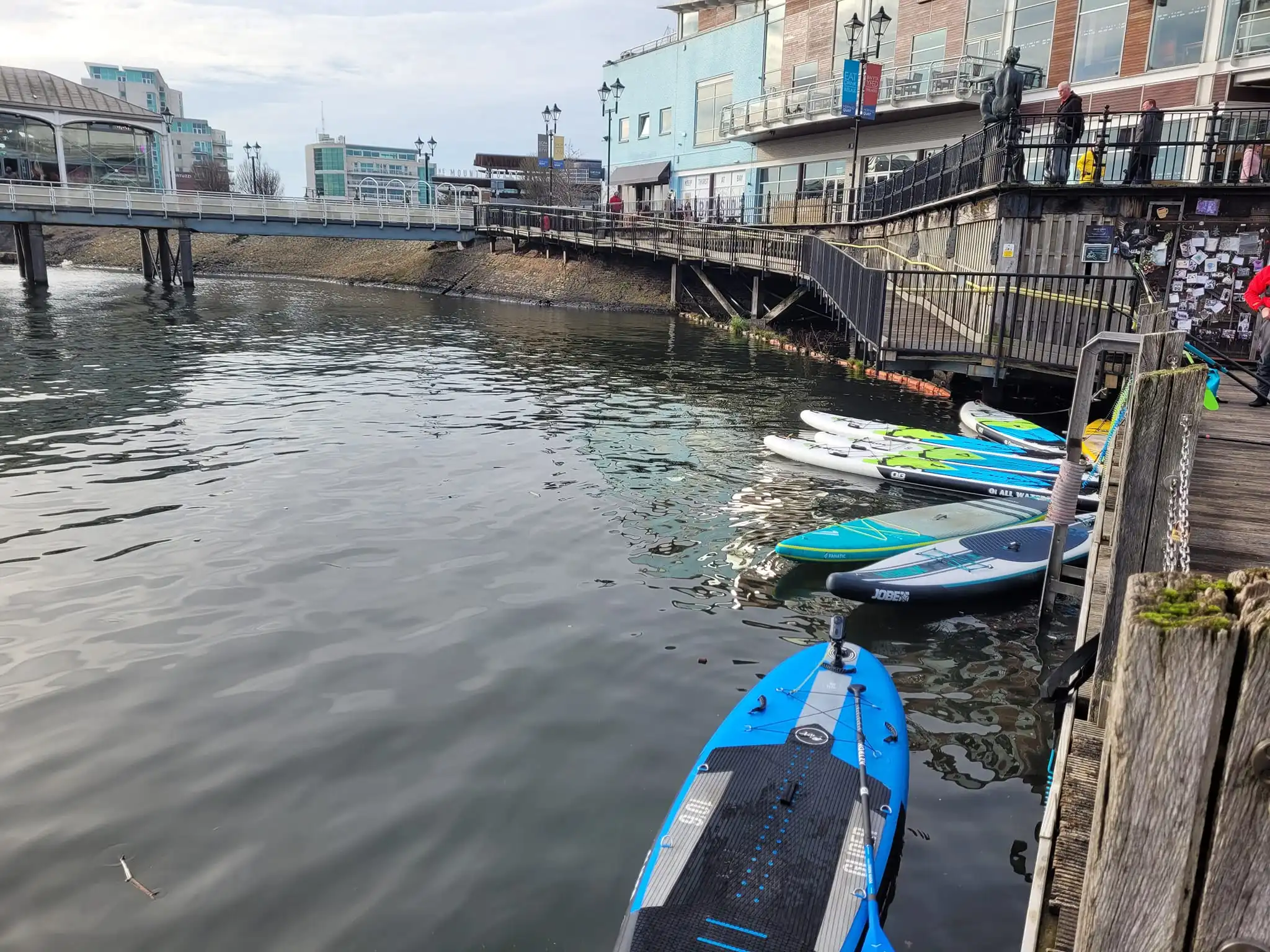Paddleboards in cardiff bay