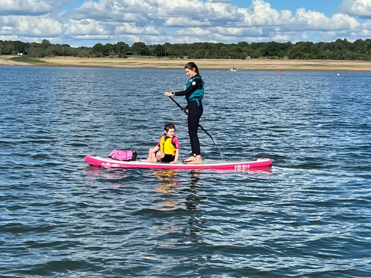 Paddleboarder on llandegfedd lake
